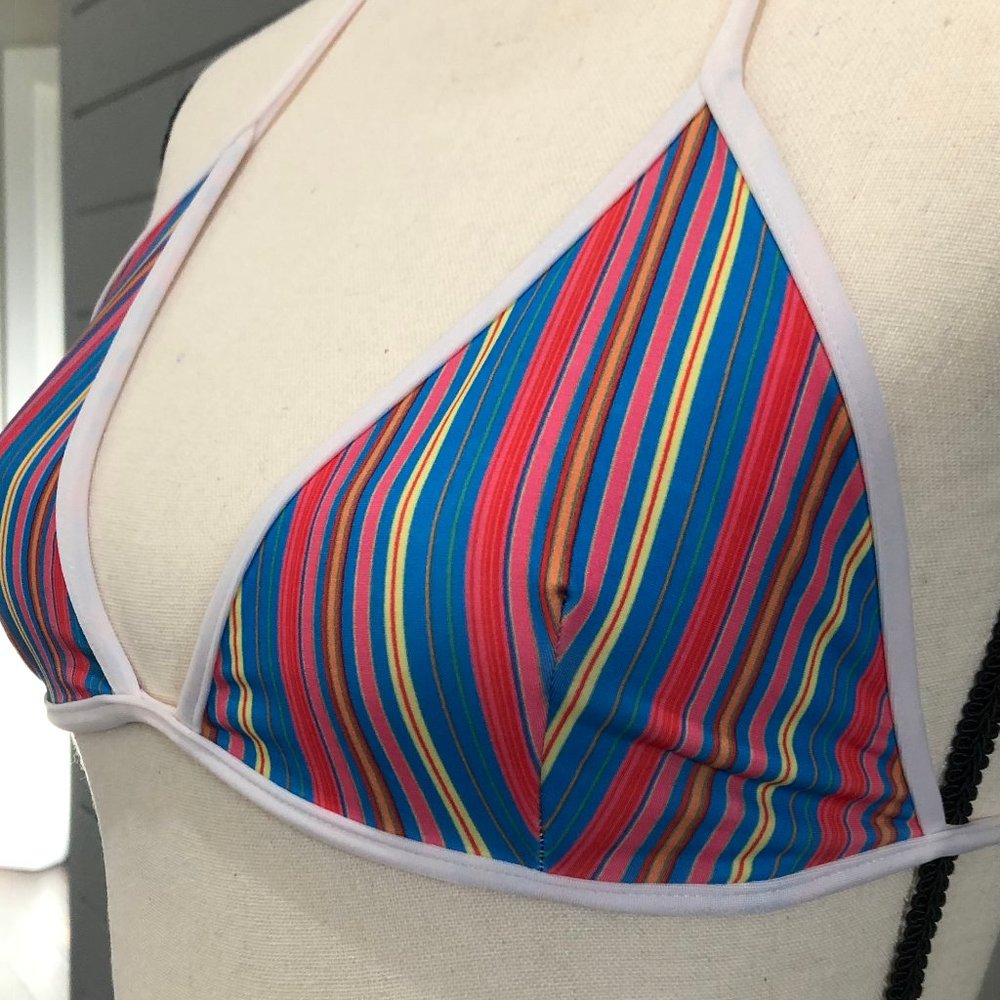 Multicolor stripe bikini by Micro Kitten